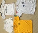 Three Jerseys Real Madrid, England, Australia and Nike Shorts