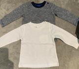 BNWOT - Baby long sleeve t shirts size 0