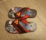 Superman thongs. Size 9