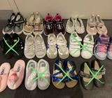 9 pairs of Size kids US7 shoes