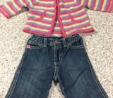 Pumpkin Patch Jeans & Cardigan Size 3 - 6 months - Free postage