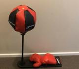 Kids adjustable punching ball and gloves