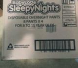 Unopened box of BabyLove Sleepynight pants for 8-15yr old