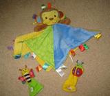 baby cuddle blankie and hand puppets