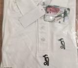 New boys size White Cricket Shirt Kookaburra long sleeve stay dry