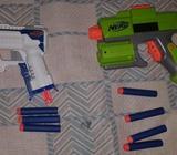 2 x Nerf dart blasters