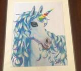 Unicorn Print - Dream & Believe by Maree Davidson - 40cm x 30cm - NEW