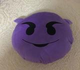 Emoji cushion purple