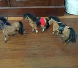 Set of 3 Shetland ponies