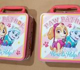 Paw Patrol (Skye & Everest) tin bag/storage in unused condition