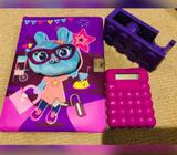 Smiggle Diary, Calculator & Sticky Tape holder