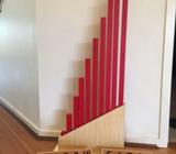 Montessori Red Rods and Spindle set