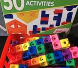 Math link cubes and teaching cards