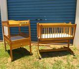 Baby Rocking Cradle & Change Table