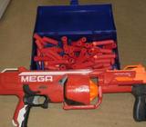 Nerf Gun Mega Toy with Crate of Bullets excellent condition