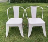Pink Metal Children's Chairs x 2