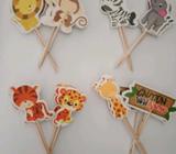 Jungle Animal Cupcake Toppers
