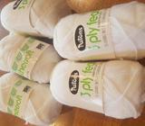 Paton brand baby wool- pink and white $1 per ball