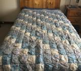 2 thick puffy reversible bedspreads