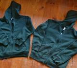 Sz 7-8 - Target - 2 Bottle Green Zip Up Hoodies - School Uniform