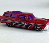 Hot Wheels 8 Crate station wagon Mattel 2002 burgundy hot rod EUC