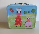 Toddler Moo Cow Gift Set; bowl. mug, egg cup, tin carry case