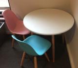 Kids table and two chairs (Officeworks)