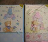 new large 1st birthday cards Daughters & Grandson $4 each