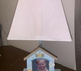 Child's room lamp with photo frame