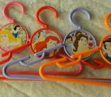 4 Princess coat hangers, various colours