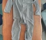 Bonds Zip Wondersuit, size 12m-18, absolute steel / white colour