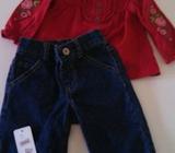 Newborn 000 Guess Top & Target Jeans Bundle 5