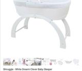 Shnuggle Dreami Moses basket/cradle w Stand, mattress and sheets! EUC