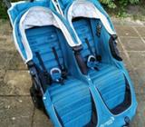 Pram, Baby Jogger City Mini GT Double with belly bar & organiser