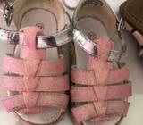 Seed kids sandals - pink and silver size 22