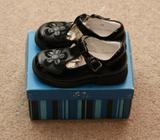 Brand New Gro Shu lady jane black buckle up girls shoes size 7