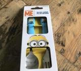 New - Minion Fork and Spoon Pack, easy grip