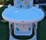 Hich chair great condition (on wheels) $45