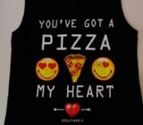 Pizza emoji singlet size 10 girls