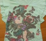 SIZE 8 Girls butterfly tshirt