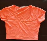 Crop top fluro orange