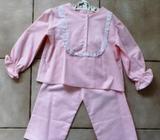 Warm PJ's Winter Wincy: Pink & White Spots: Size 3 NEW