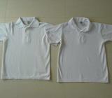 Perm-a-Pleat Schoolwear Polo Top. White. Size 10C x2. Unmarked