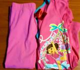 Dora all in one and leggings size 4 vgc