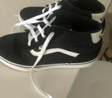 Black and white vans