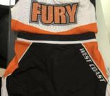 Fury cheer leading competition uniform with bow