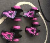 2 Pairs Neon Skate Rollers