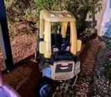 Blue and yellow little tykes car