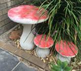 Toadstool Table & 2 Toad - stools (chairs)!