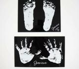 Set of the Real Baby Footprints and Handprints